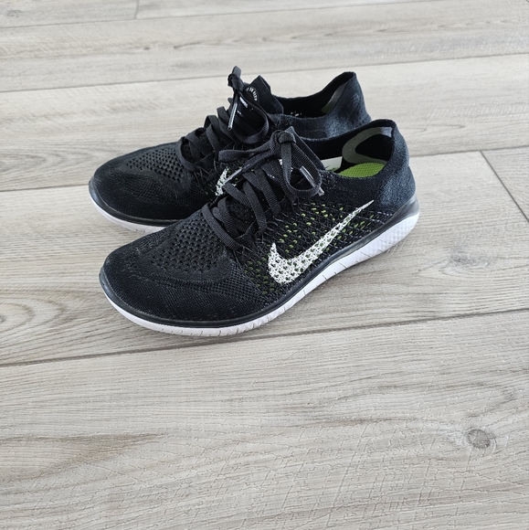 Nike Women's Free Run Nike Flyknit Shoes Black US 6 - Picture 3 of 6